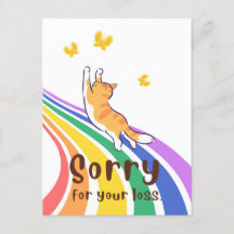 Lo siento por la pérdida de su postal de gato