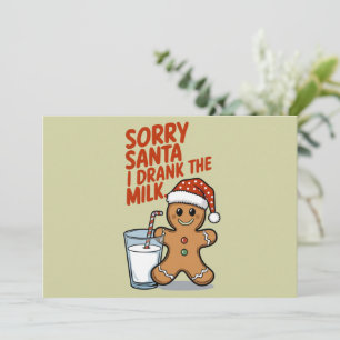 Lo siento Santa Me Tomé La Leche Traje de Navidad 