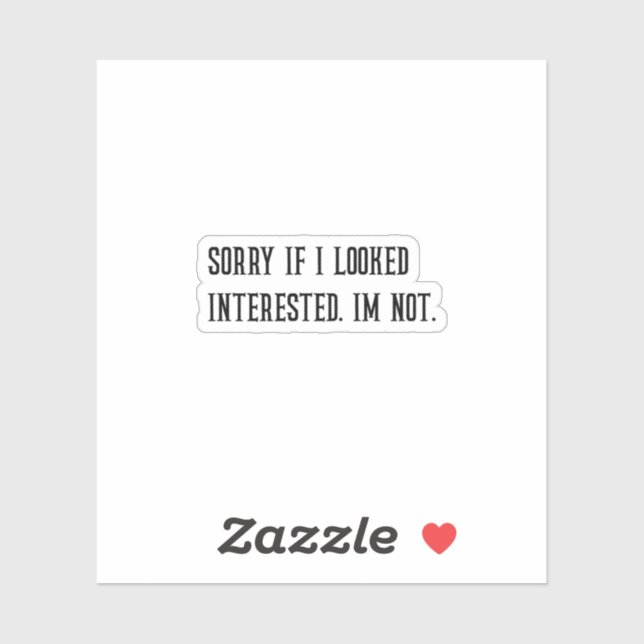 Lo siento si me pareció un Pegatina sarcástico int (Hoja)