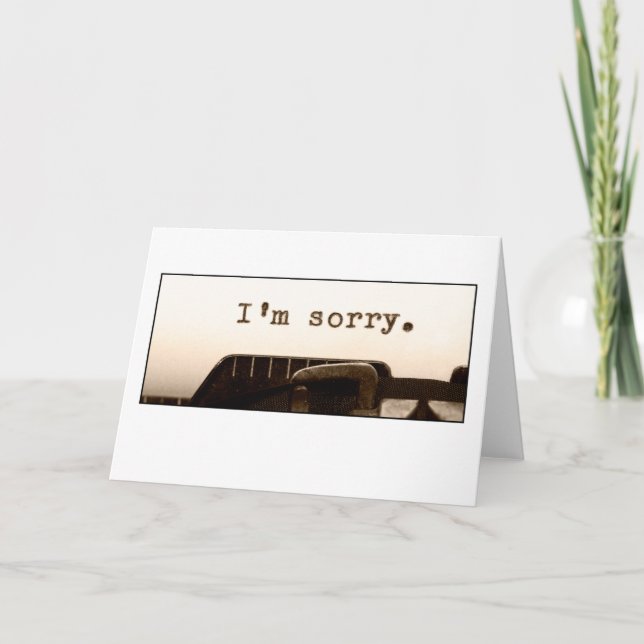 Lo siento, tarjeta (Anverso)