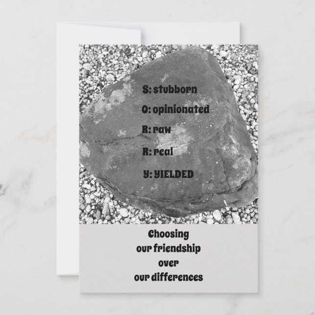 Lo siento tarjeta de felicitación plana (Anverso)