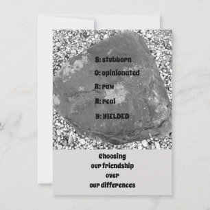 Lo siento tarjeta de felicitación plana