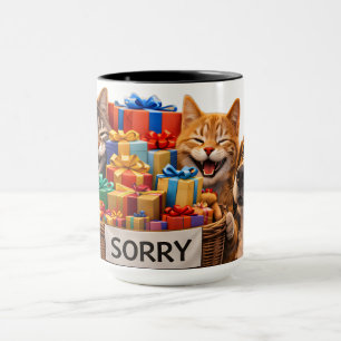 Lo siento, taza de café de gato jengibre regalo de