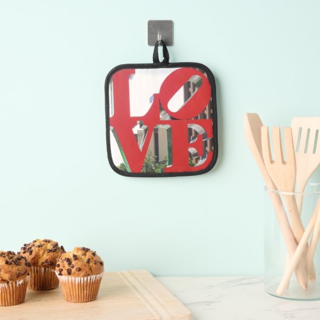 LO VE Love Park Philadelphia Photo Pot Holder (Insitu (colgante))