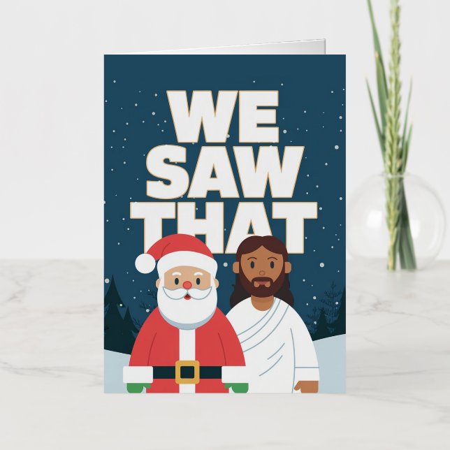 ¡LO VIMOS! Santa y Jesús Siempre Están Vigilando (Anverso)