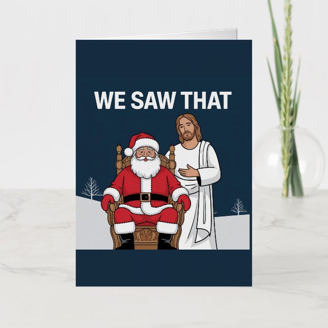 ¡LO VIMOS! Santa y Jesús Siempre Están Vigilando (Anverso)