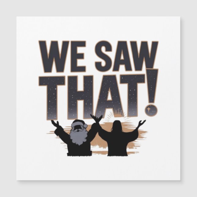 ¡LO VIMOS! Santa y Jesús siempre están vigilando (Anverso)