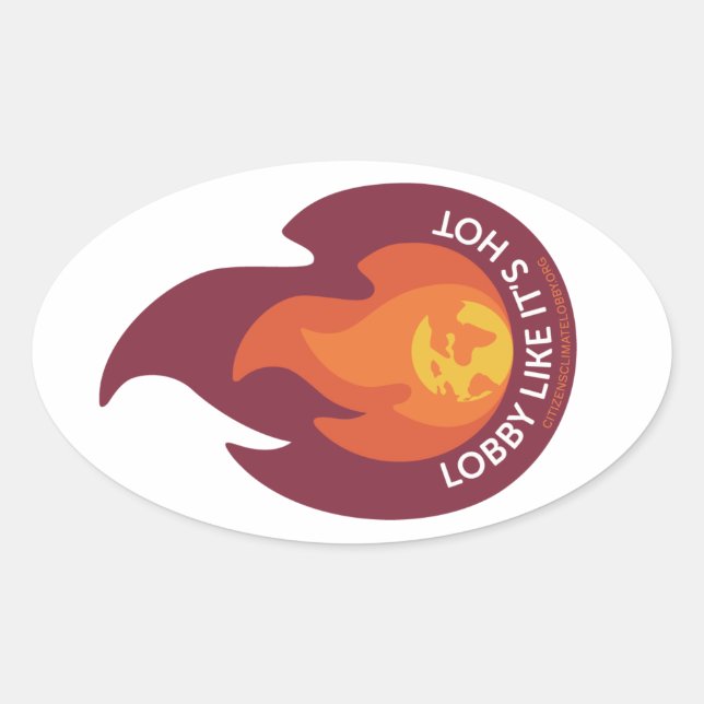 Lobby Como si fuera Caliente - pegatina oval (Anverso)