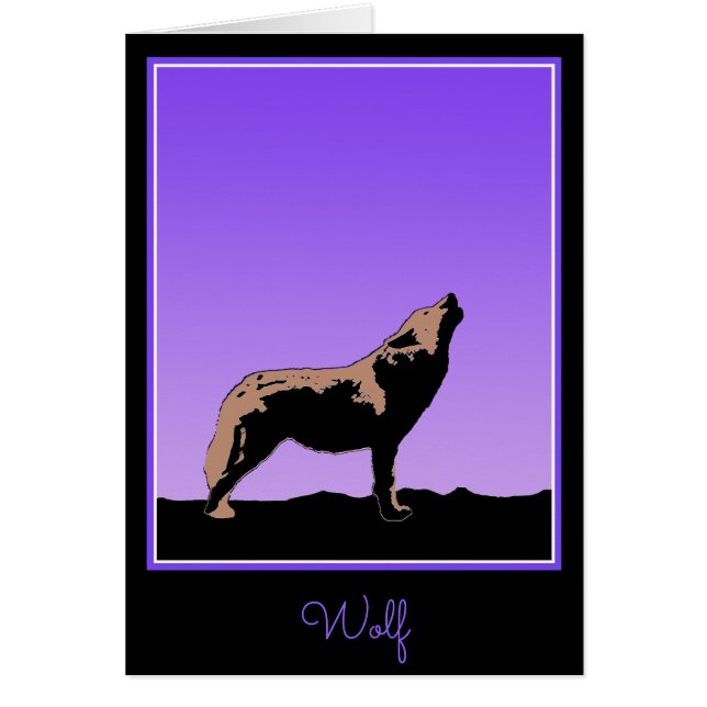 Lobo al atardecer - Arte de vida salvaje original (Frente)