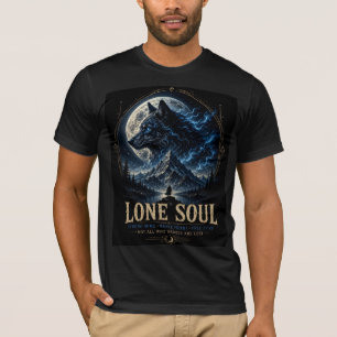 Lobo Alma Solitaria – Camiseta de Lobo de Fantasía