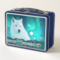 Lobo ártico y noche mágica Personalizada