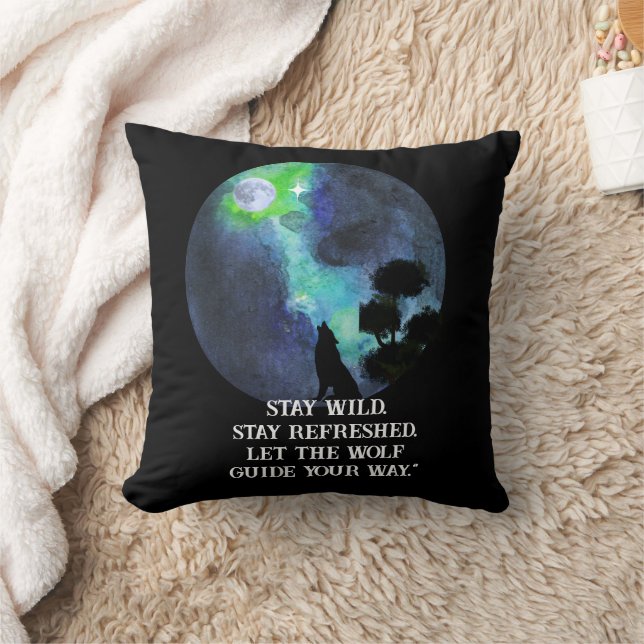 Lobo Aullador y Almohada Lunar | Noche del Bosque  (Manta)