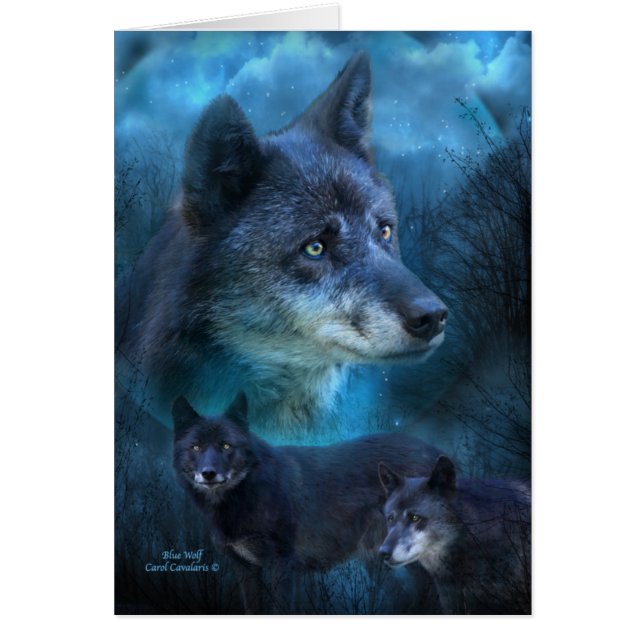 Lobo azul ArtCard (Frente)