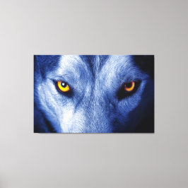 Lobo Azul Con Bello Arte De Láminas De Ojos Brilla