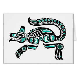 Lobo azul y negro verde azulado del alcohol del