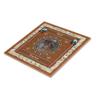 Lobo - baldosa cerámica del profesor