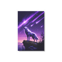 Lobo Celestial – Impresión en lienzo Mystic Howl