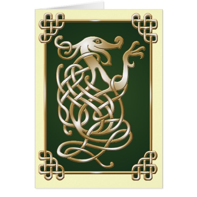 Lobo celta - bronceado en verde (Frente)