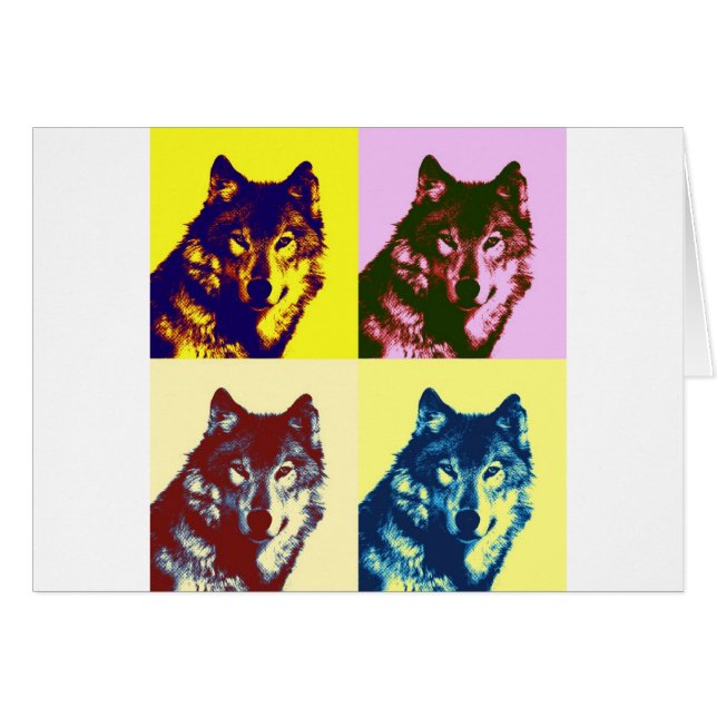 Lobo de arte pop (Anverso (Horizontal))