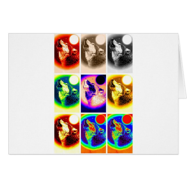 Lobo de arte pop (Anverso (Horizontal))
