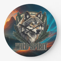 Lobo de espíritu salvaje - Reloj de pared