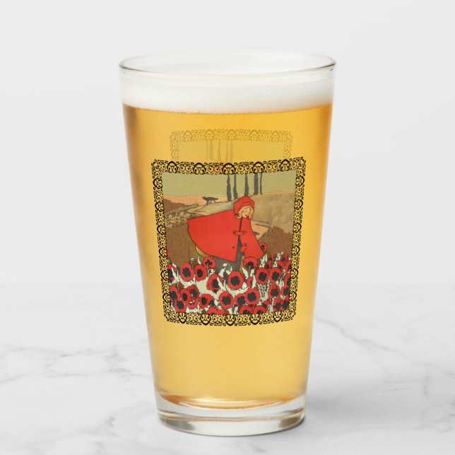 Lobo de flores rojas en la colina (Anverso (lleno))