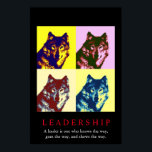 Lobo de liderazgo Inspirador del arte pop<br><div class="desc">Un lobo sigue siendo un lobo,  incluso cuando está solo. Tal vez un lobo sea más bien un lobo cuando está solo.</div>