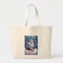 Lobo de Navidad - Bolsa de mano
