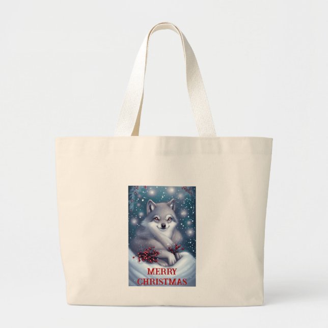 Lobo de Navidad - Bolsa de mano (Frente)