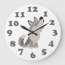 Lobo de Personalizado y reloj de pared de números