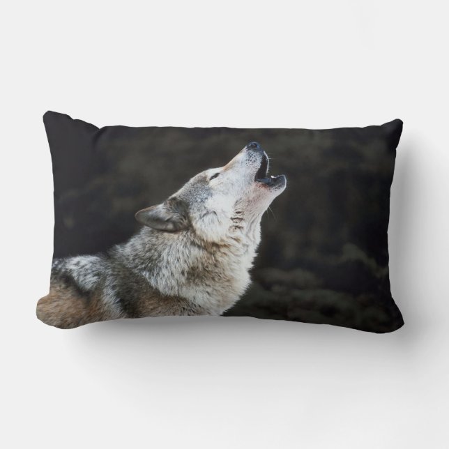 Lobo del grito en almohada del Lumbar de la nieve (Anverso)