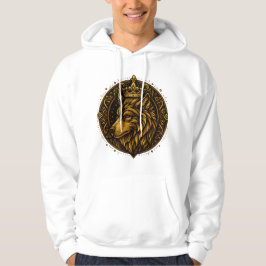 Lobo dorado con camisetas de diseño de la corona