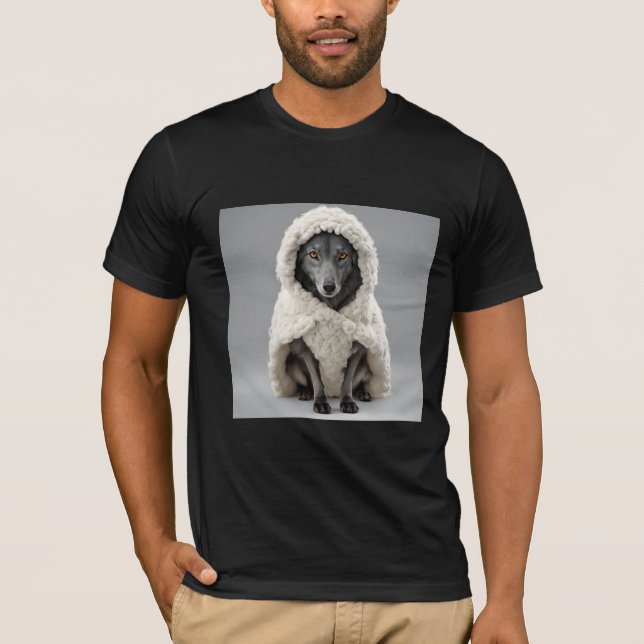 Lobo en camiseta de ropa de oveja (Anverso)