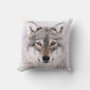 Lobo en Cojín decorativo de la pintura del