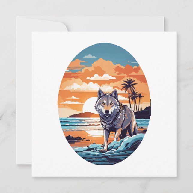 Lobo en la playa (Anverso)