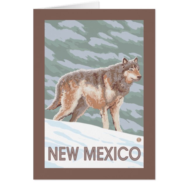 Lobo gris en pie Nuevo México (Frente)