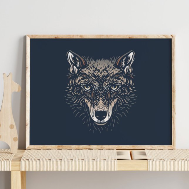 Lobo | Impresión de lobo animal de bosque en pared (Subido por el creador)