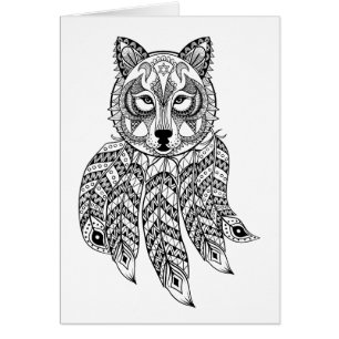 Lobo inspirado con Dreamcatcher