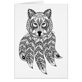 Lobo inspirado con Dreamcatcher