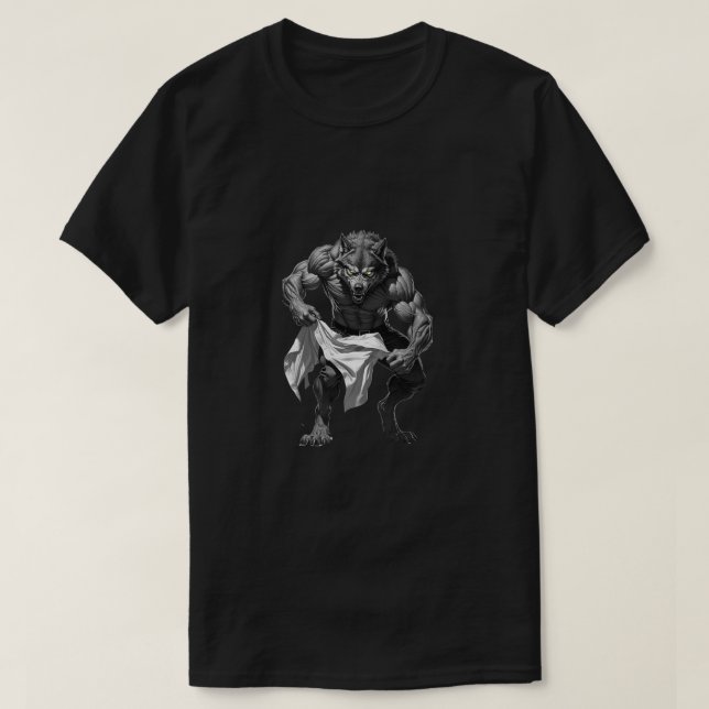 lobo rasgando camisa (Diseño del anverso)