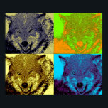 Lobo salvaje de arte pop en imagen de Poster de ar<br><div class="desc">Obras de arte,  pinturas,  imágenes de animales salvajes</div>