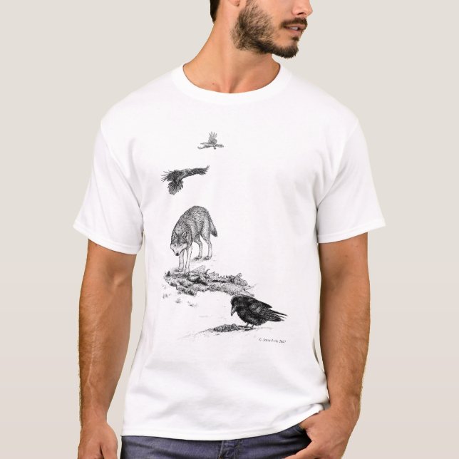 Lobo y camiseta de los cuervos (Anverso)