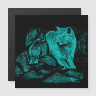 Lobo y Cuervo en la Tarjeta Nocturna