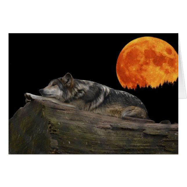 Lobo y luna mexicanos (Anverso (Horizontal))