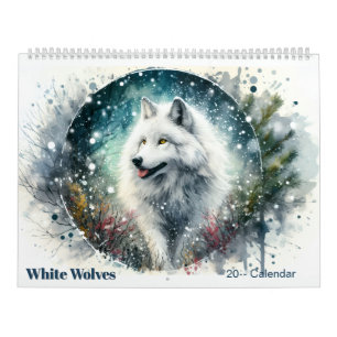 Lobos Blancos Calendario de Bosque del Norte Nevad