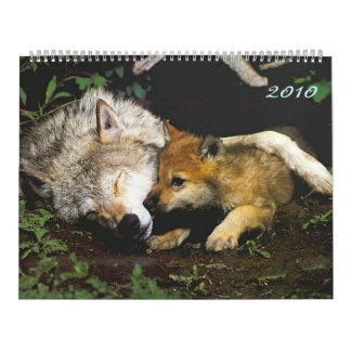 Lobos con crías Calendario 2010