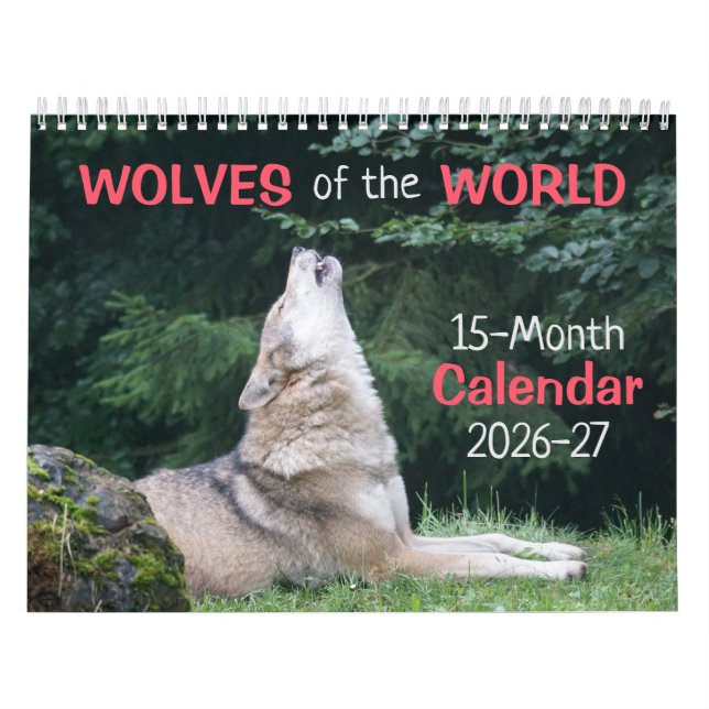 Lobos del mundo 15 Mo. Calendario 2025-26 (Tapa)