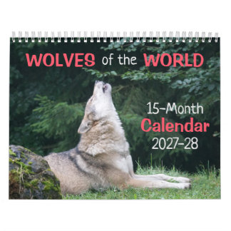 Lobos del Mundo Calendario 15 Meses 2027-28