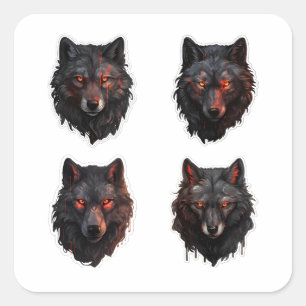 Lobos dispararon el paquete de ojos de pegatinas