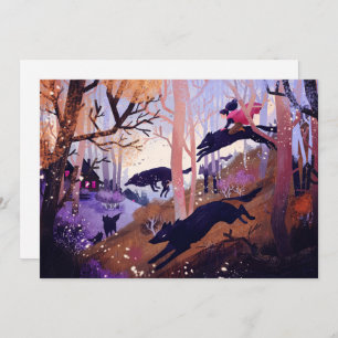 Lobos en la postal forestal